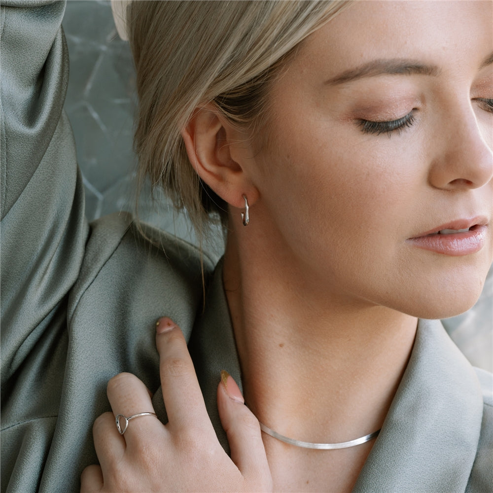 Seek + Find True Silver Hoops