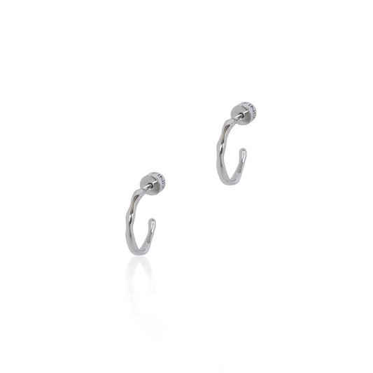 Seek + Find True Silver Hoops