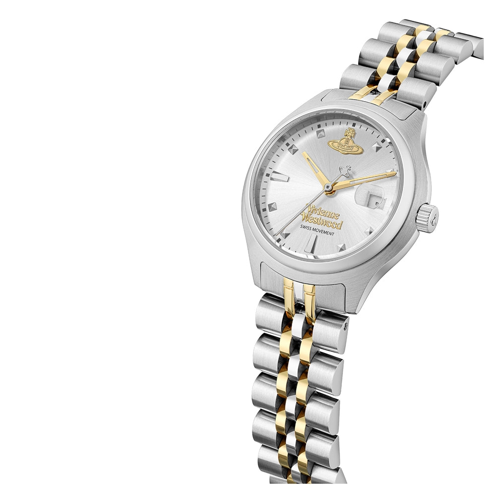 Vivienne Westwood Silver and Gold Little Camberwell Round Watch