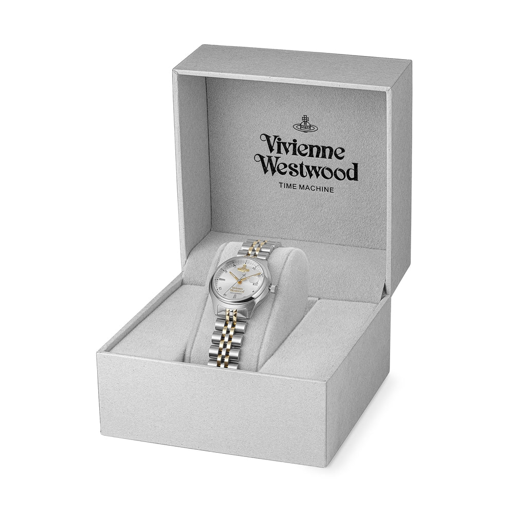Vivienne Westwood Silver and Gold Little Camberwell Round Watch