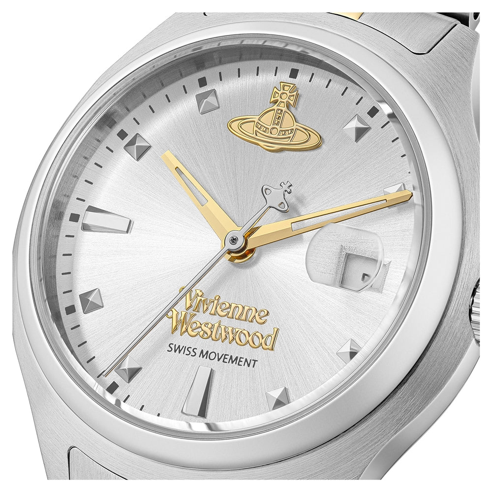 Vivienne Westwood Silver and Gold Little Camberwell Round Watch
