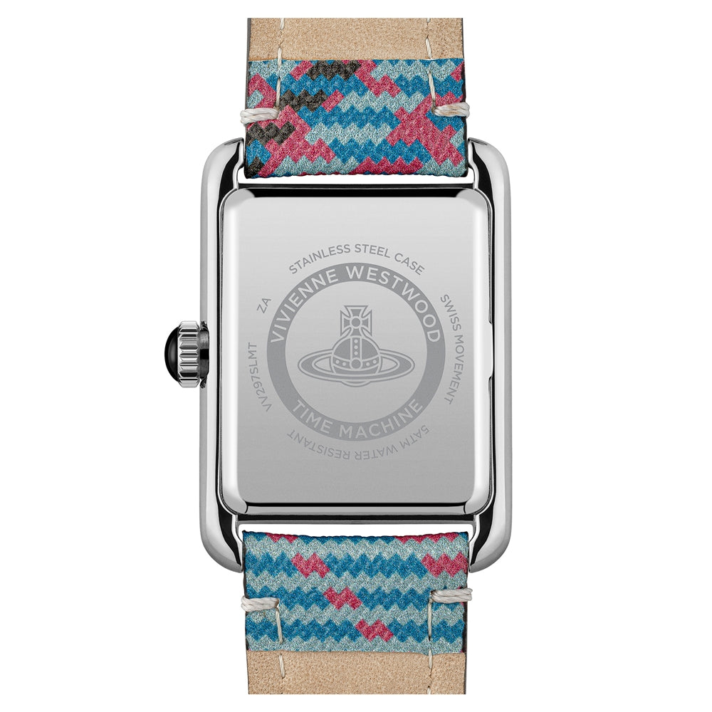 Vivienne Westwood Silver Shacklewell Tartan Strap Watch