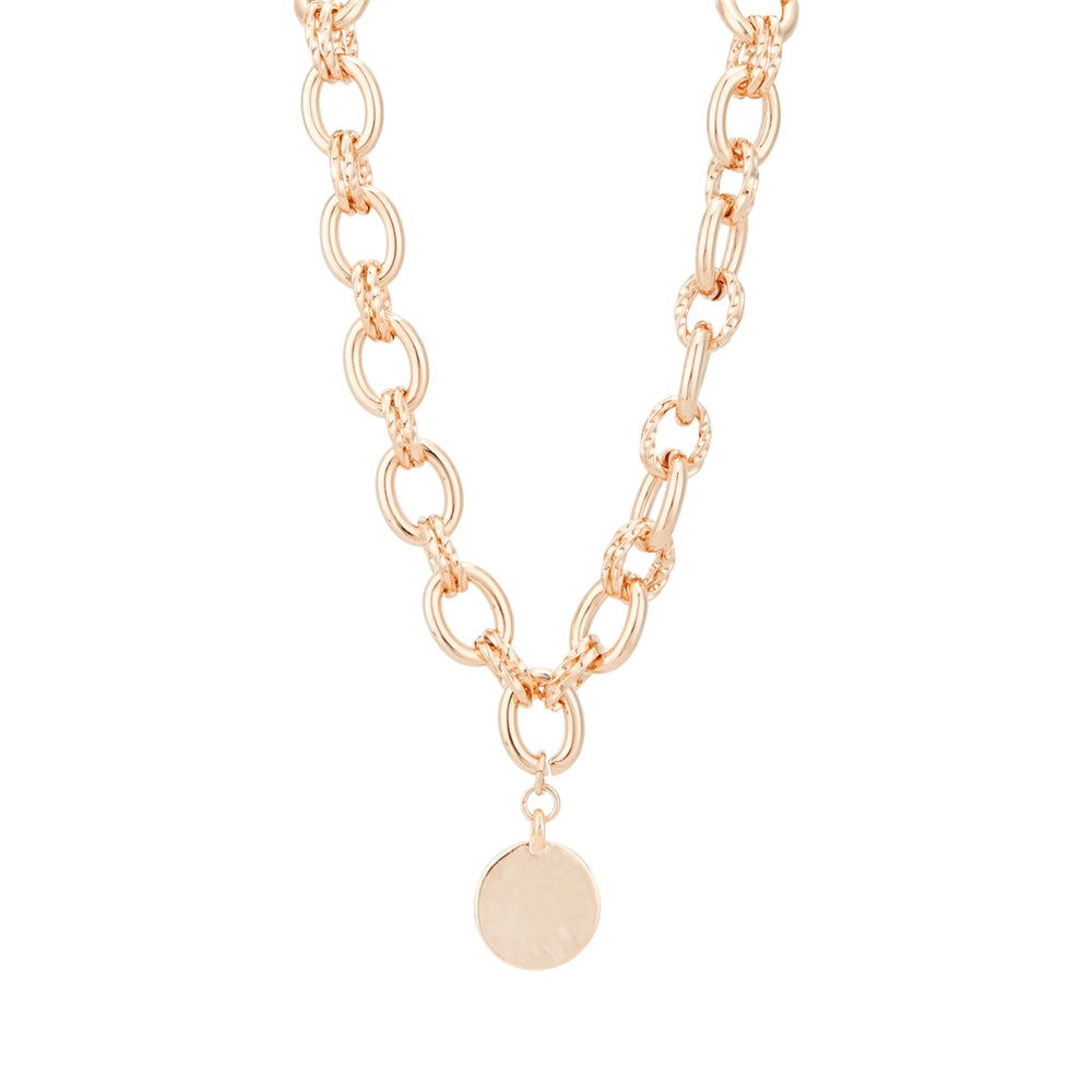 August Woods Gold Disk Pendant Necklace