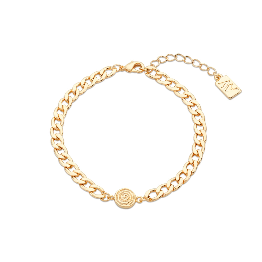 August Woods Gold Shell Chain Bracelet