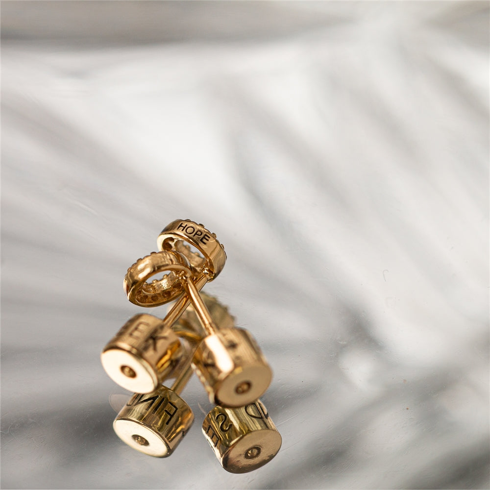 Seek + Find Hope Gold Studs