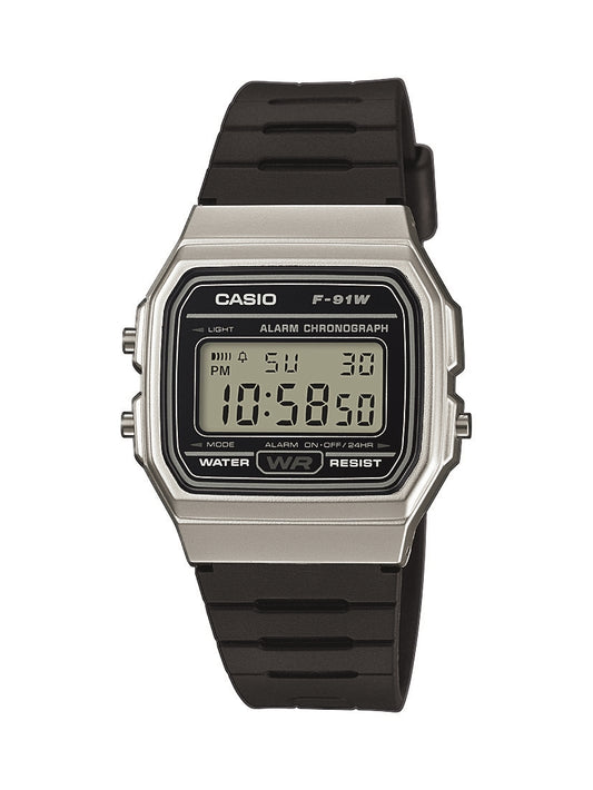 Casio Collection F-91WM-7AEF Black Resin Strap Digital Watch