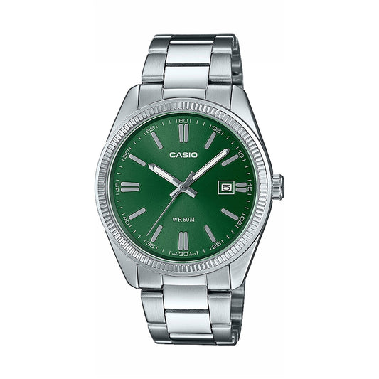 Casio Collection MTP-1302PD-3AVEF Green Dial Stainless Steel Bracelet Watch