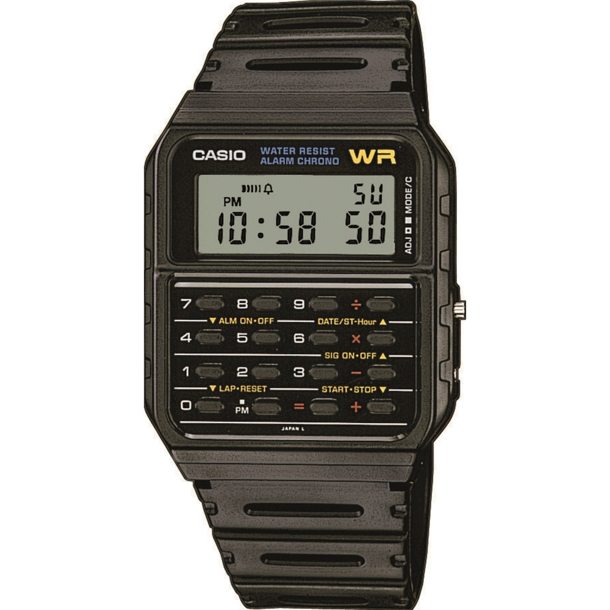 Casio Vintage CA-53W-1ER Rubber Bracelet Calculator Watch