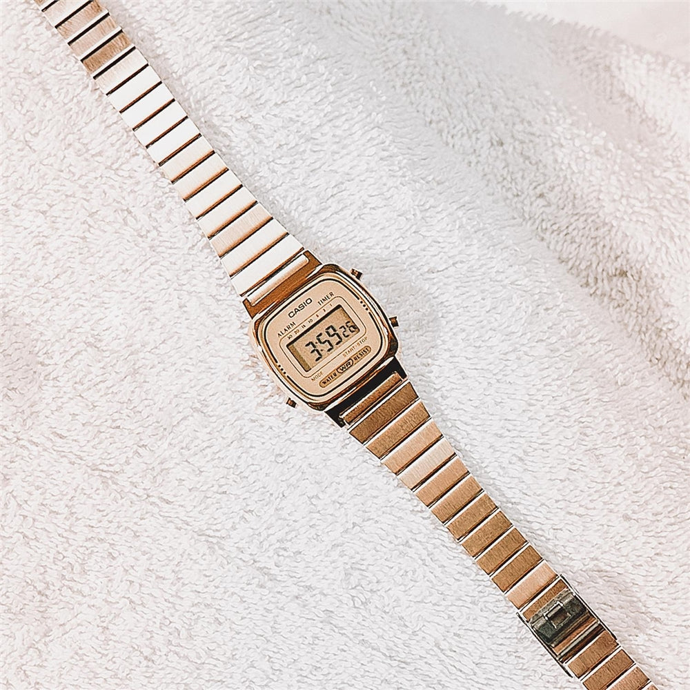 Casio Vintage LA670WEGA-9EF Gold Stainless Steel Bracelet Digital Watch