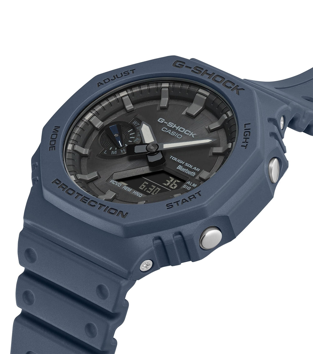 Casio G-Shock GA-B2100-2AER Blue Resin Strap Bluetooth Solar Combination Watch