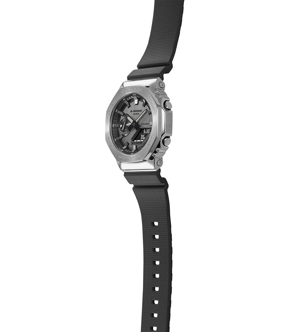 Casio G-Shock GM-2100-1AER Octagon Steel Bezel Black Resin Strap Watch
