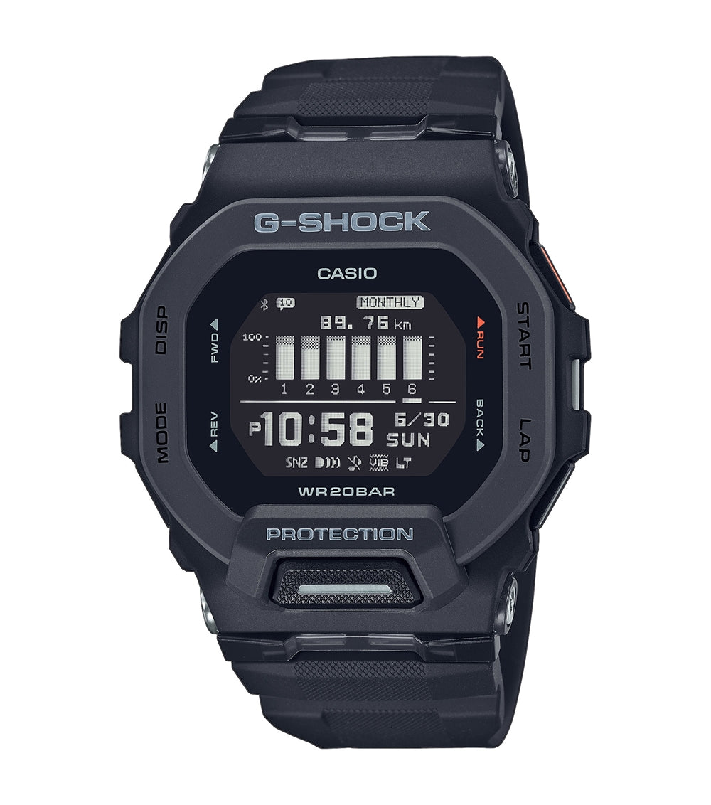 Casio G-Shock GBD-200-1ER G-SQUAD Steptracker Black Resin Strap Watch