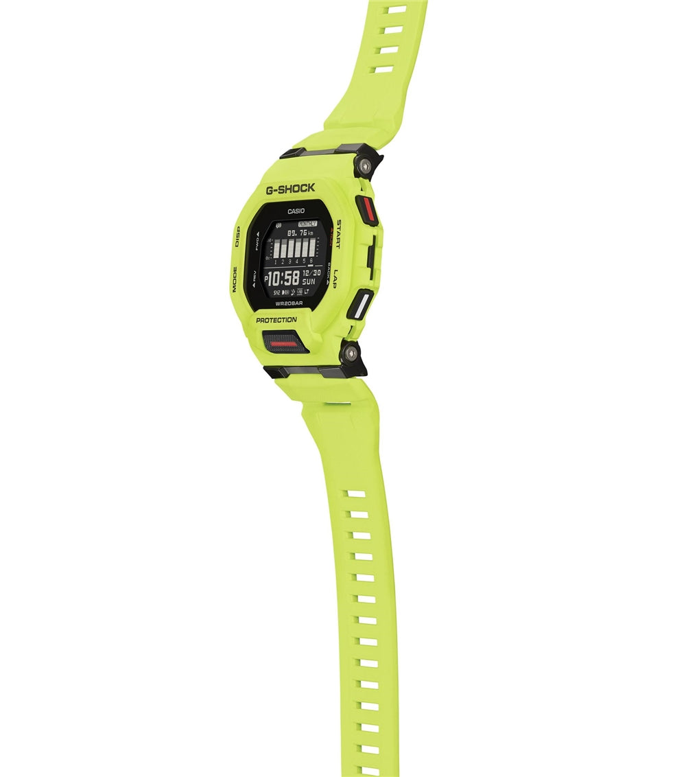 Casio G-Shock GBD-200-9ER G-SQUAD Steptracker Lime Green Resin Strap Watch