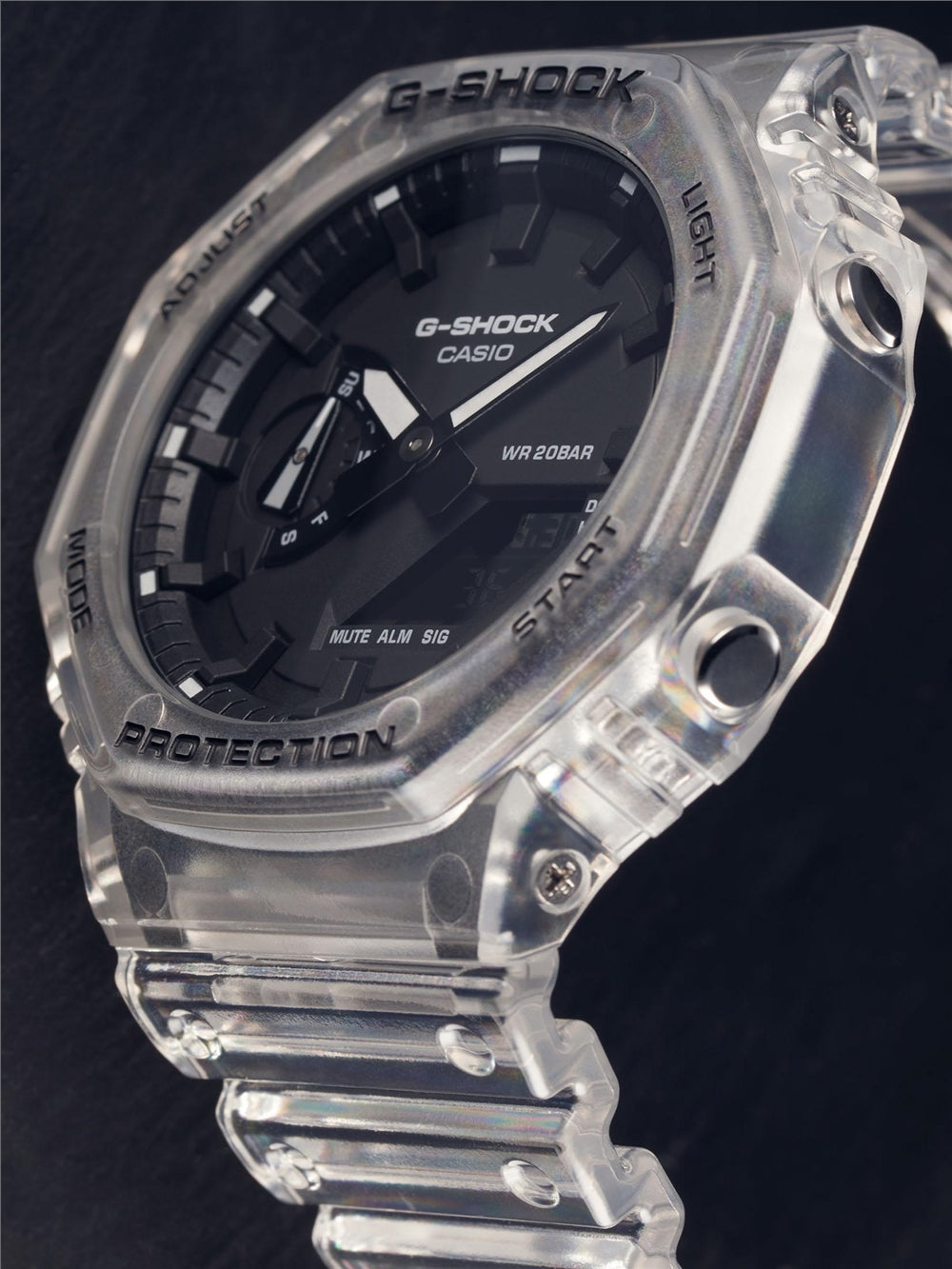 Casio G-Shock GA-2100SKE-7AER Transparent Resin Strap Combination Watch