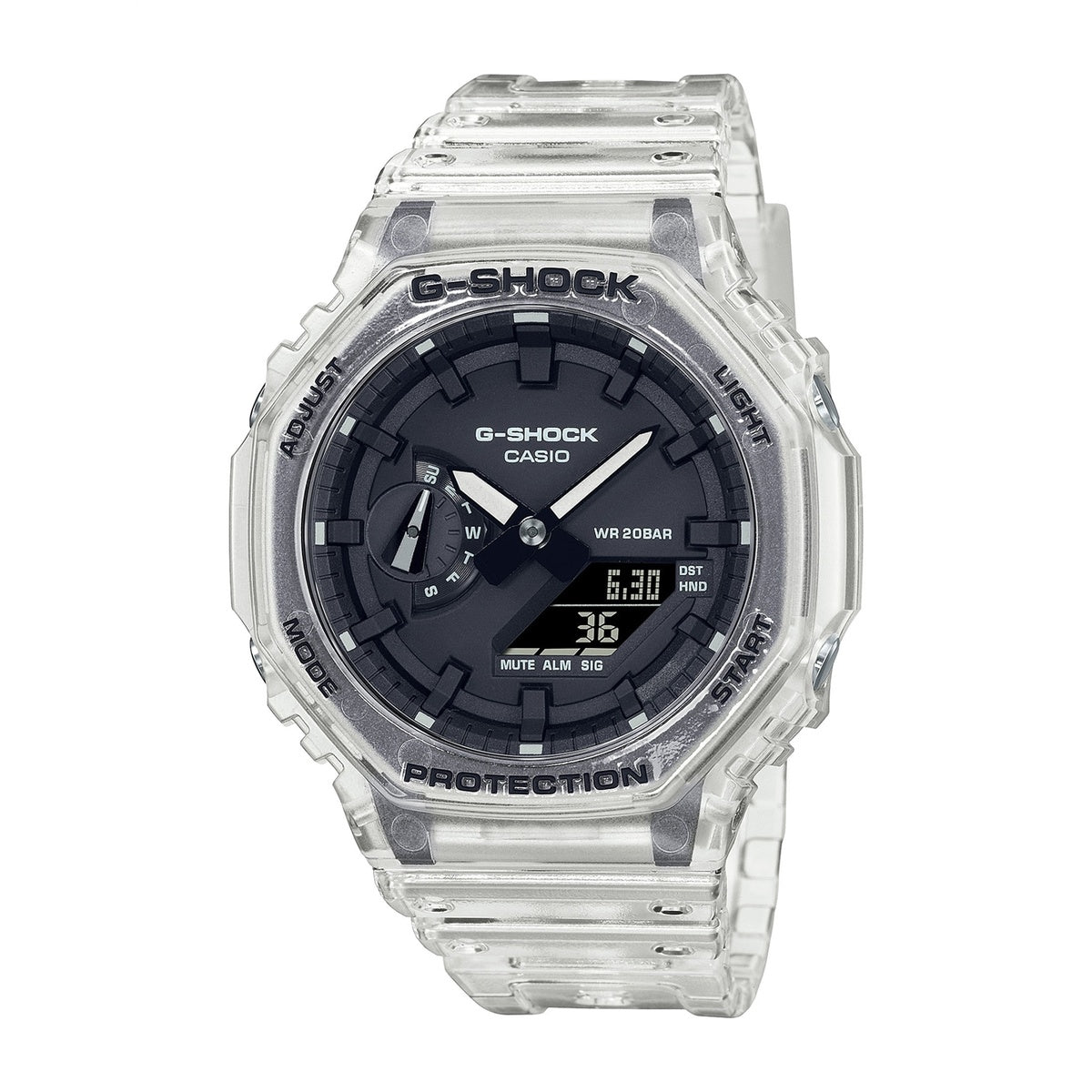 Casio G-Shock GA-2100SKE-7AER Transparent Resin Strap Combination Watch