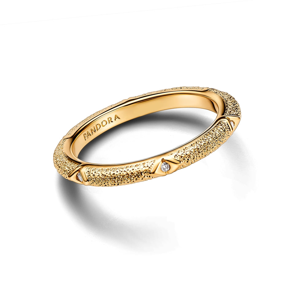 Pandora ME Texture & Stones Gold Ring