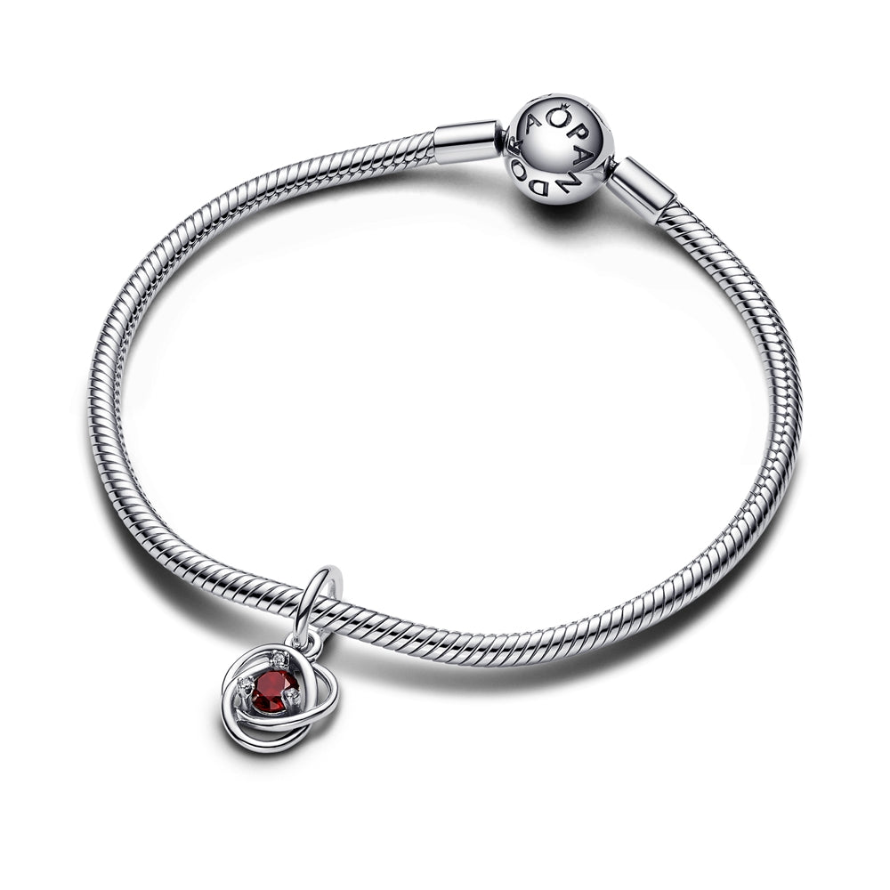 Pandora January Birthstone Eternity Circle Dangle Charm