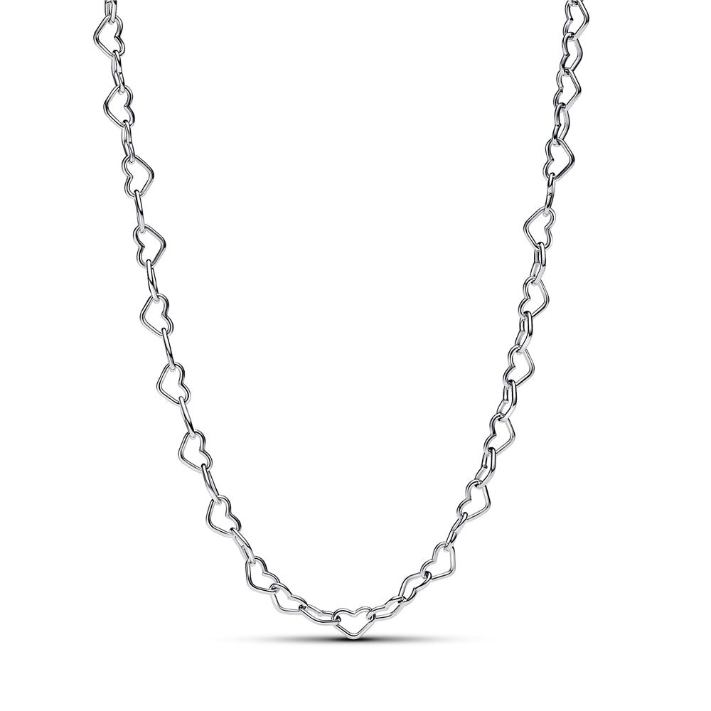 Pandora Silver Linked Hearts Necklace
