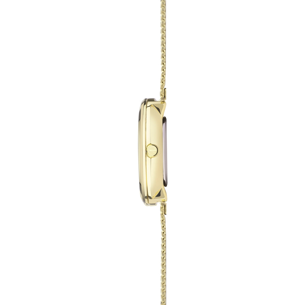 Accurist Women's Jewellery Black Dial Gold Watch