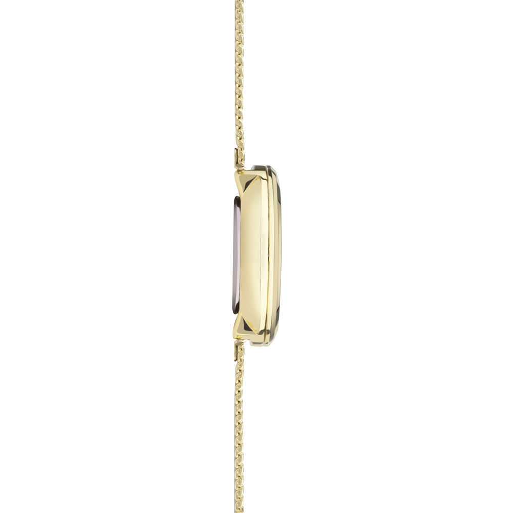 Accurist Women's Jewellery Black Dial Gold Watch