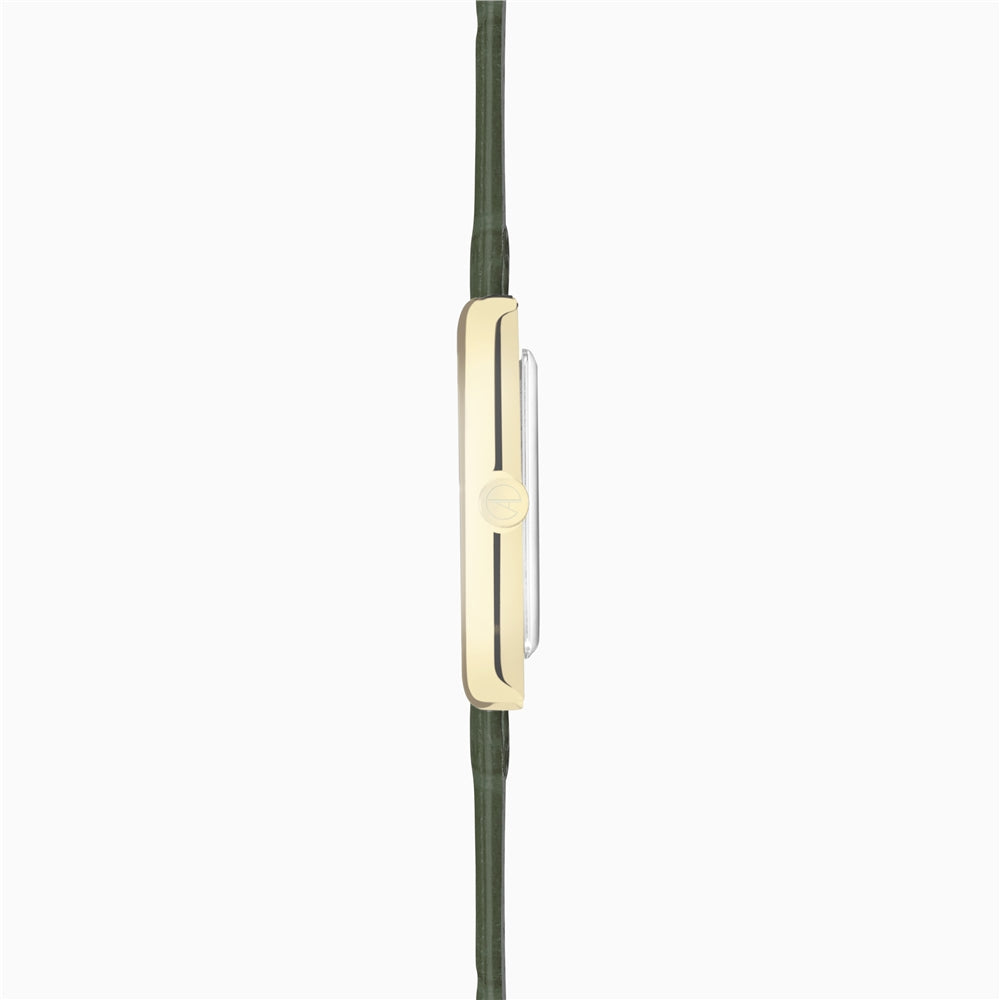 Accurist Women's Rectangle Green Leather Watch