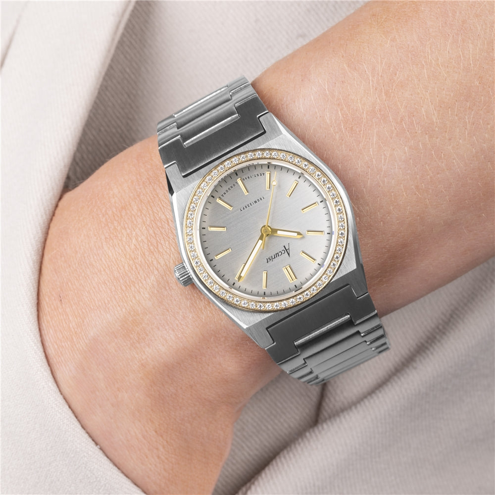 Accurist Women's Two Tone Silver Dial Watch