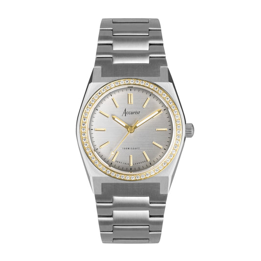 Accurist Women's Two Tone Silver Dial Watch