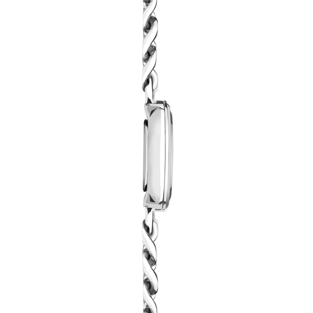 Accurist Women's Jewellery Curb Chain Rose Dial Silver Watch