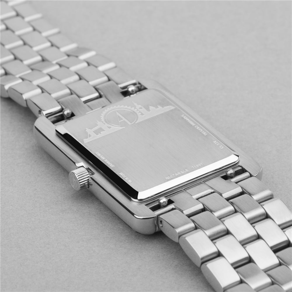 Accurist Women's Rectangle Silver White Dial Watch