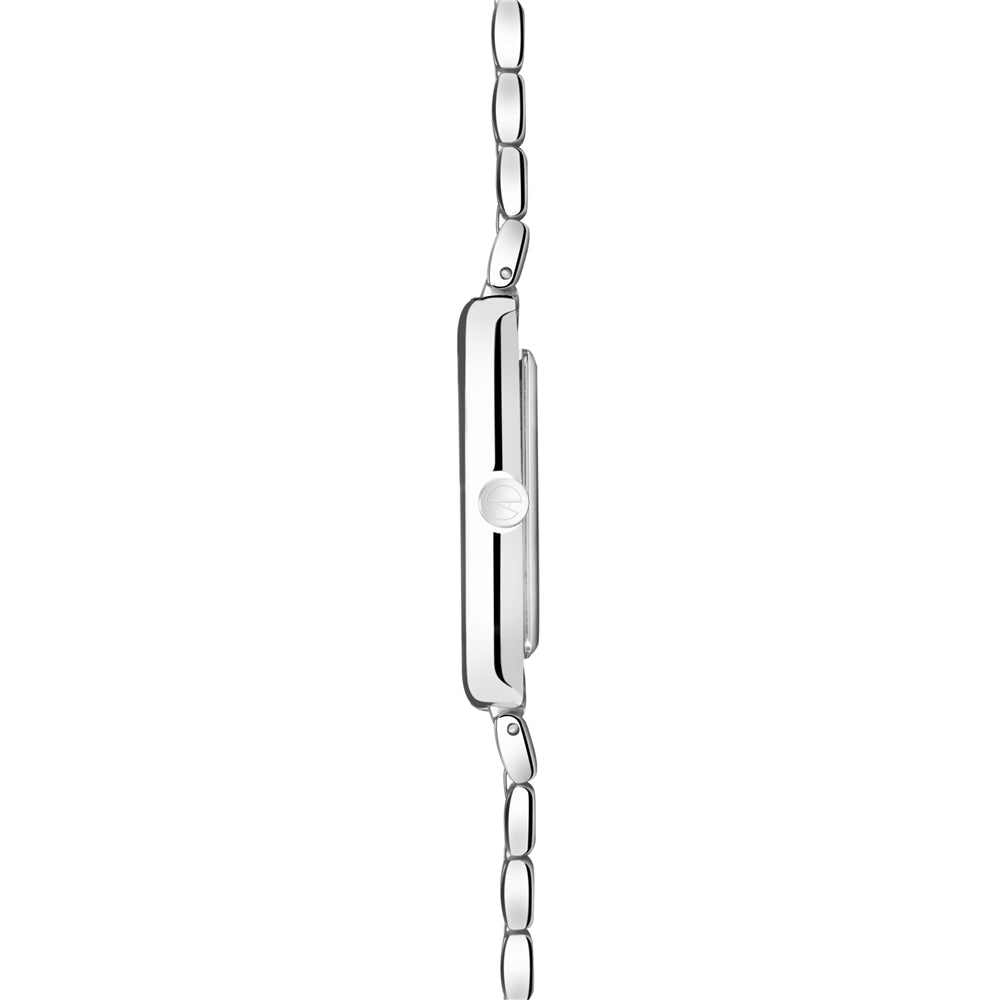 Accurist Women's Rectangle Silver White Dial Watch