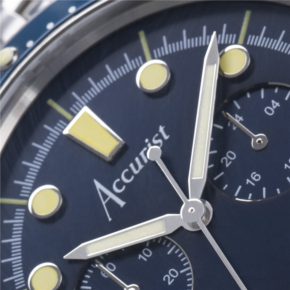 Accurist Men's Dive Chronograph Windermere Blue Dial Watch