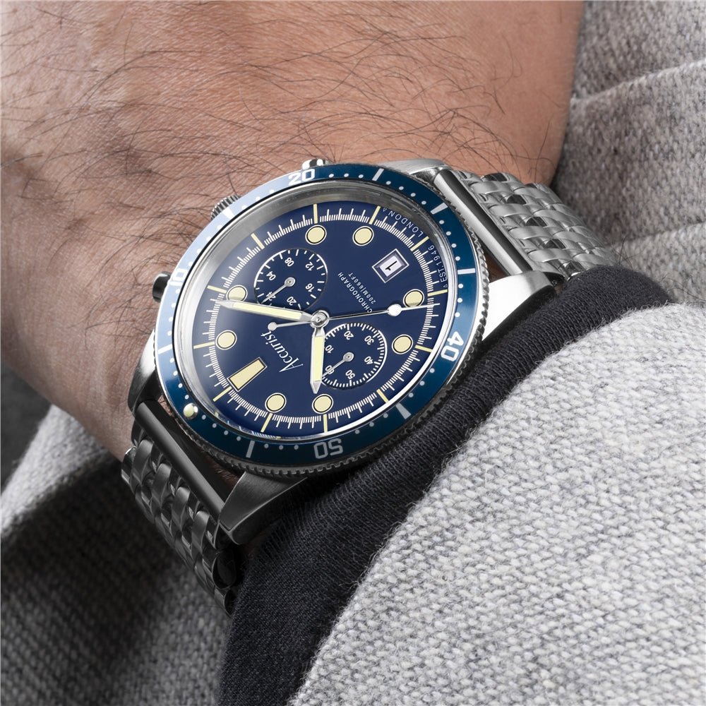 Accurist Men's Dive Chronograph Windermere Blue Dial Watch