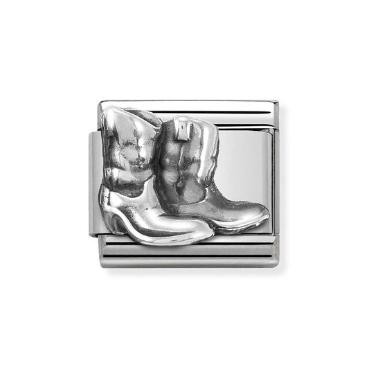 Nomination Silver Cowboy Boots Charm