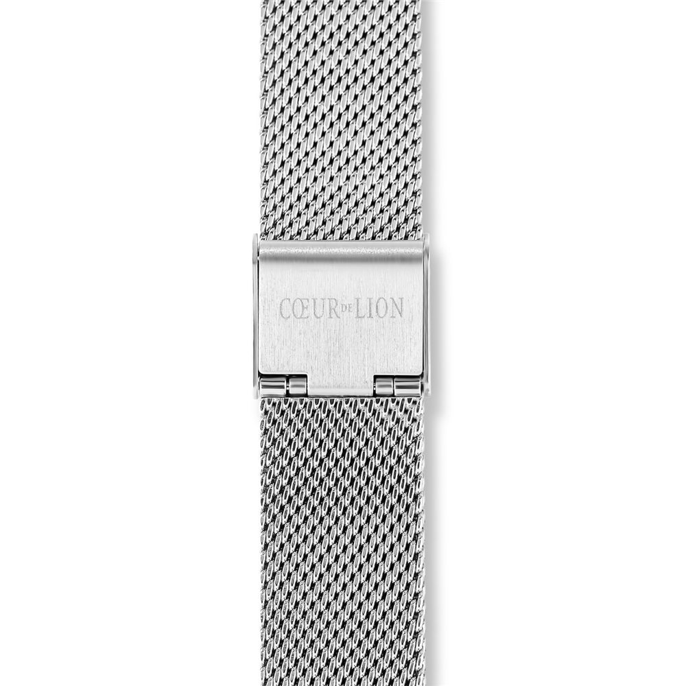 Coeur De Lion Silver Multicolour Cube Round Watch