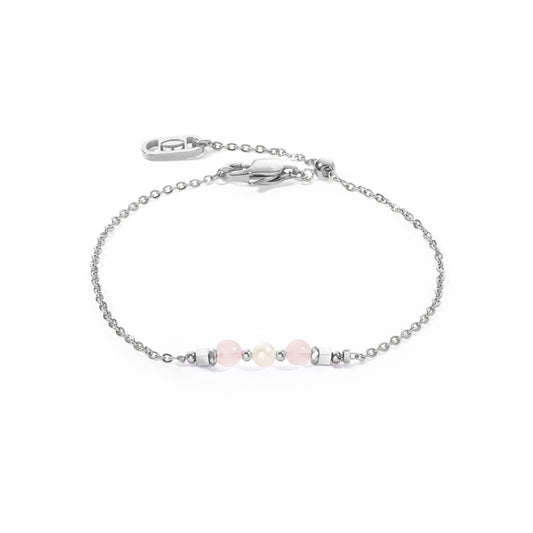 Coeur De Lion Silver Pale Pink Pearl Bead Bracelet