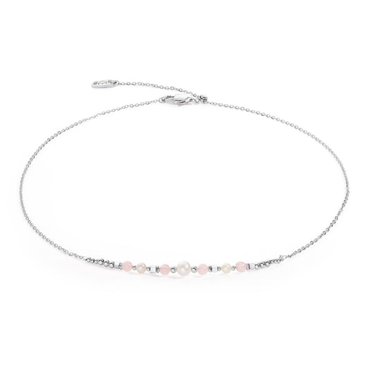 Coeur De Lion Silver Pale Pink Pearl Bead Necklace
