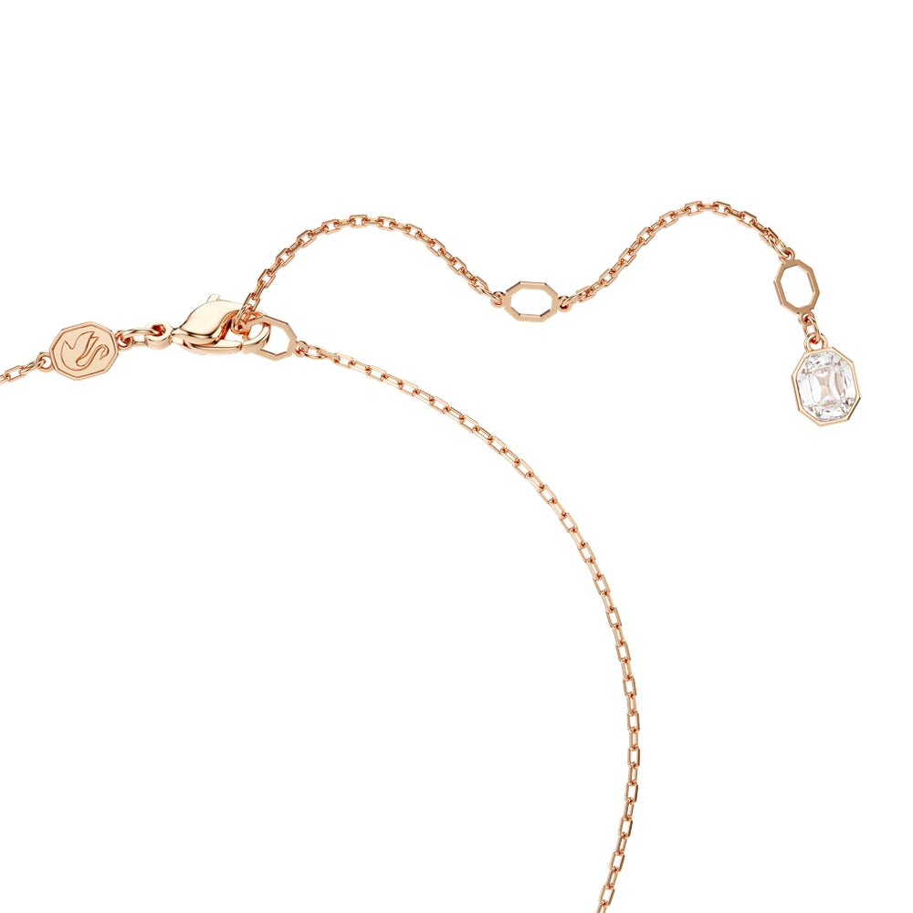 Swarovski Dextera Rose-Gold Round Cut Pendant Necklace