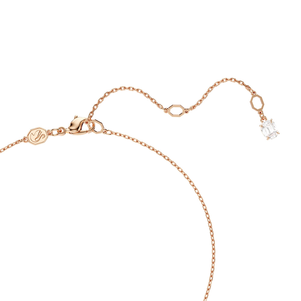 Swarovski Hyperbola Rose-Gold Mixed Cuts Crystal Twist Pendant Necklace