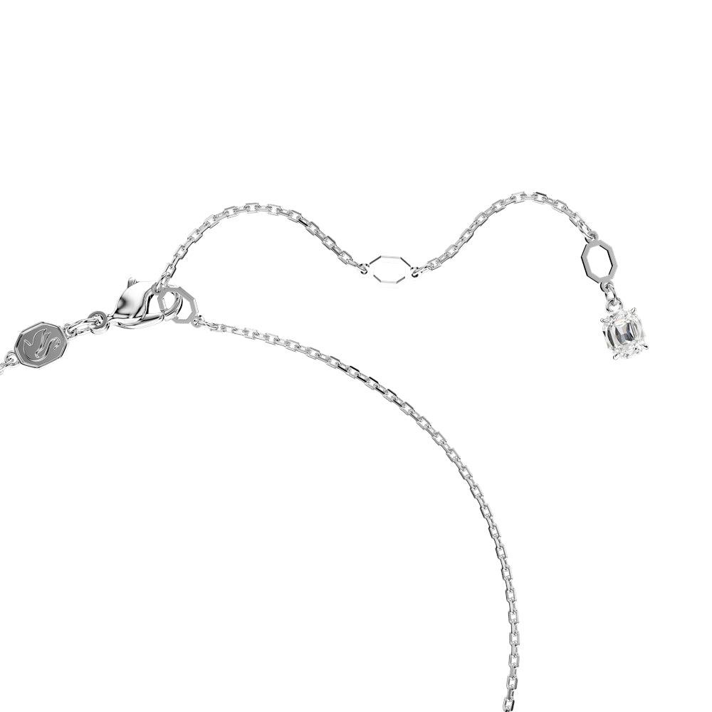 Swarovski Imber Rhodium Plated Round Cut Crystal Necklace
