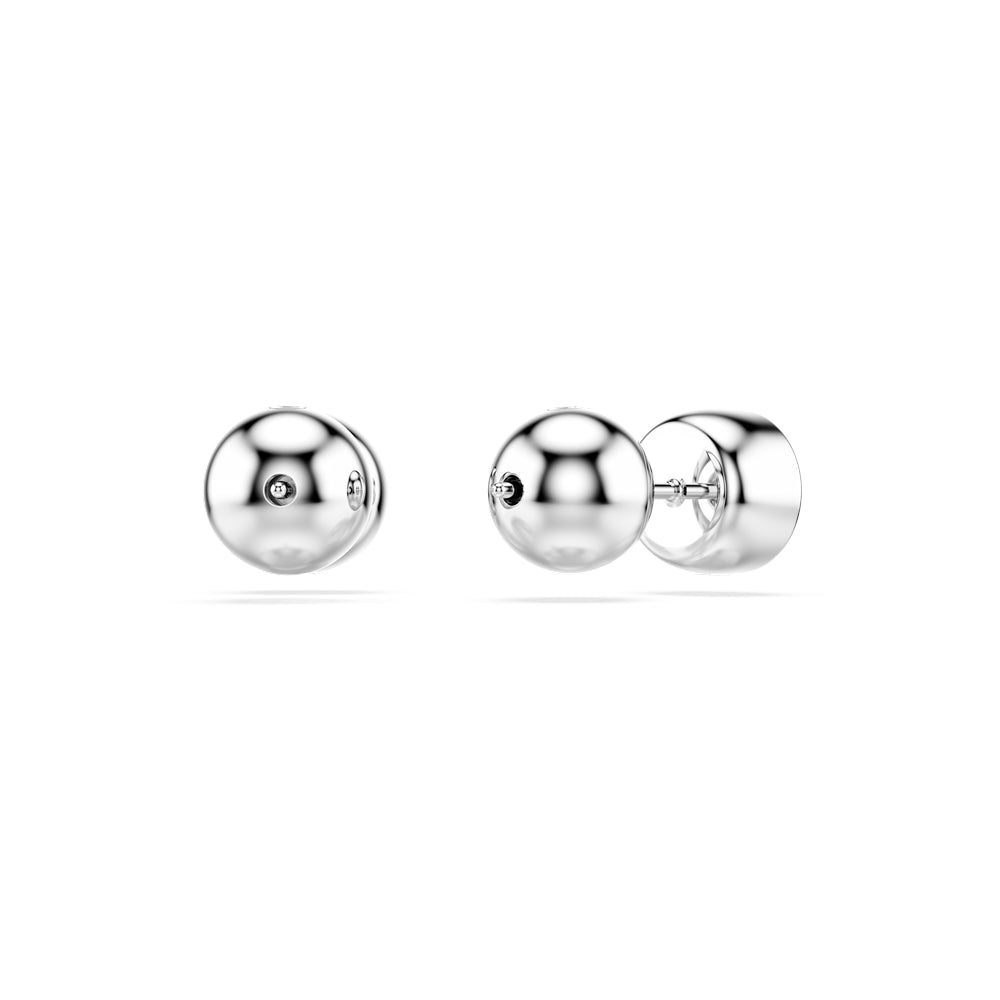 Swarovski Imber Rhodium Plated Round Cut Crystal Stud Earrings
