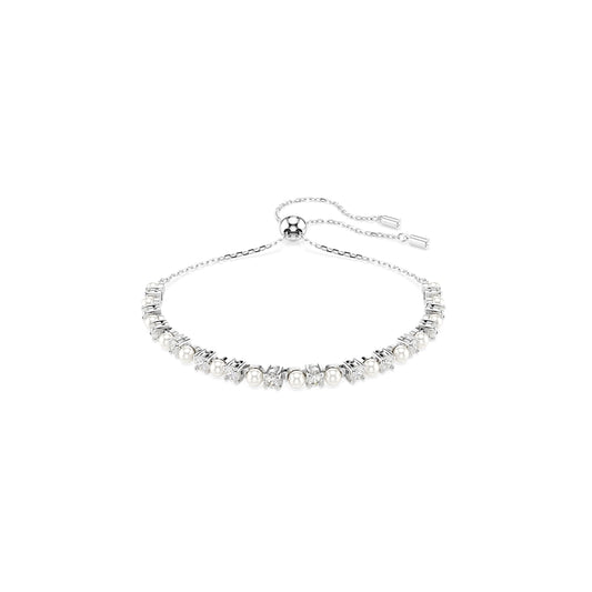 Swarovski Matrix Rhodium Plated Crystal Pearl Bracelet