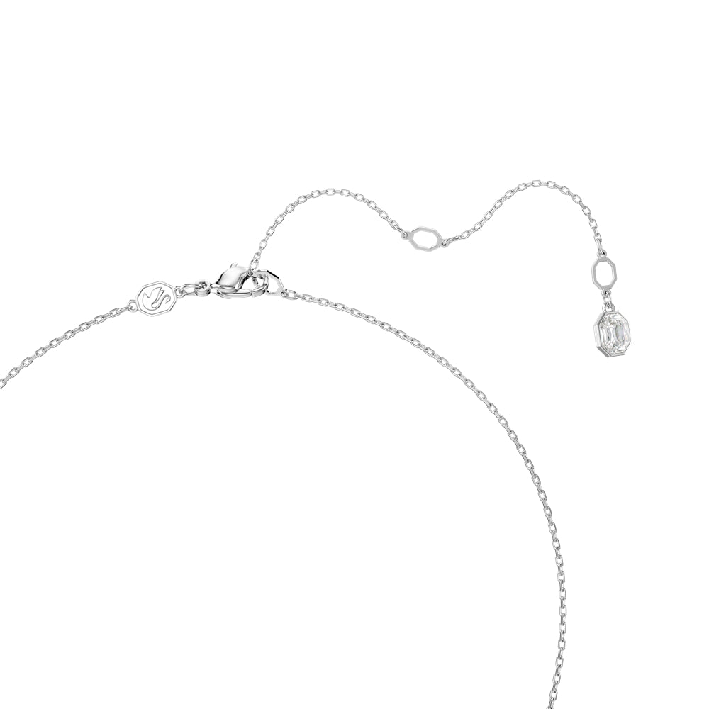 Swarovski Dextera Rhodium Played White Pavé Crystal Necklace