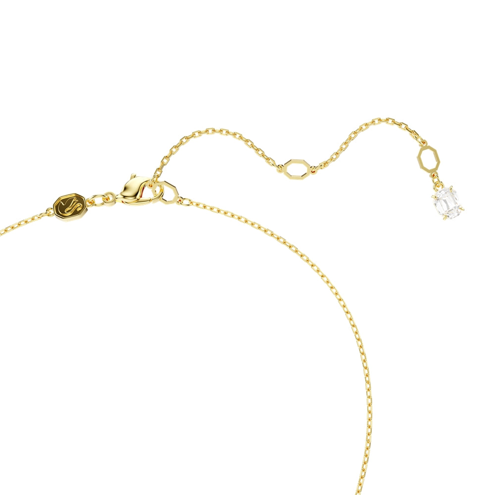 Swarovski Stilla Gold Tone Square Cut Crystal Necklace