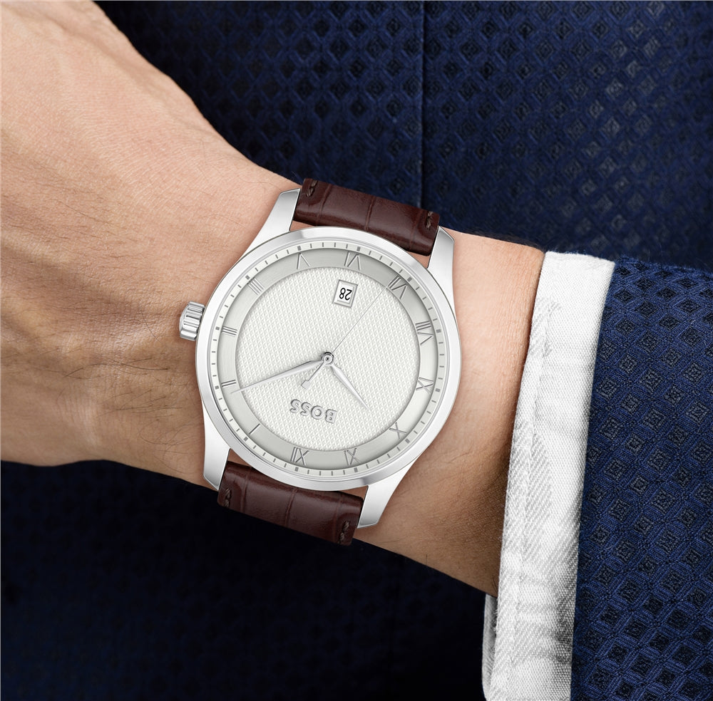 Boss Principle Brown Leather Watch