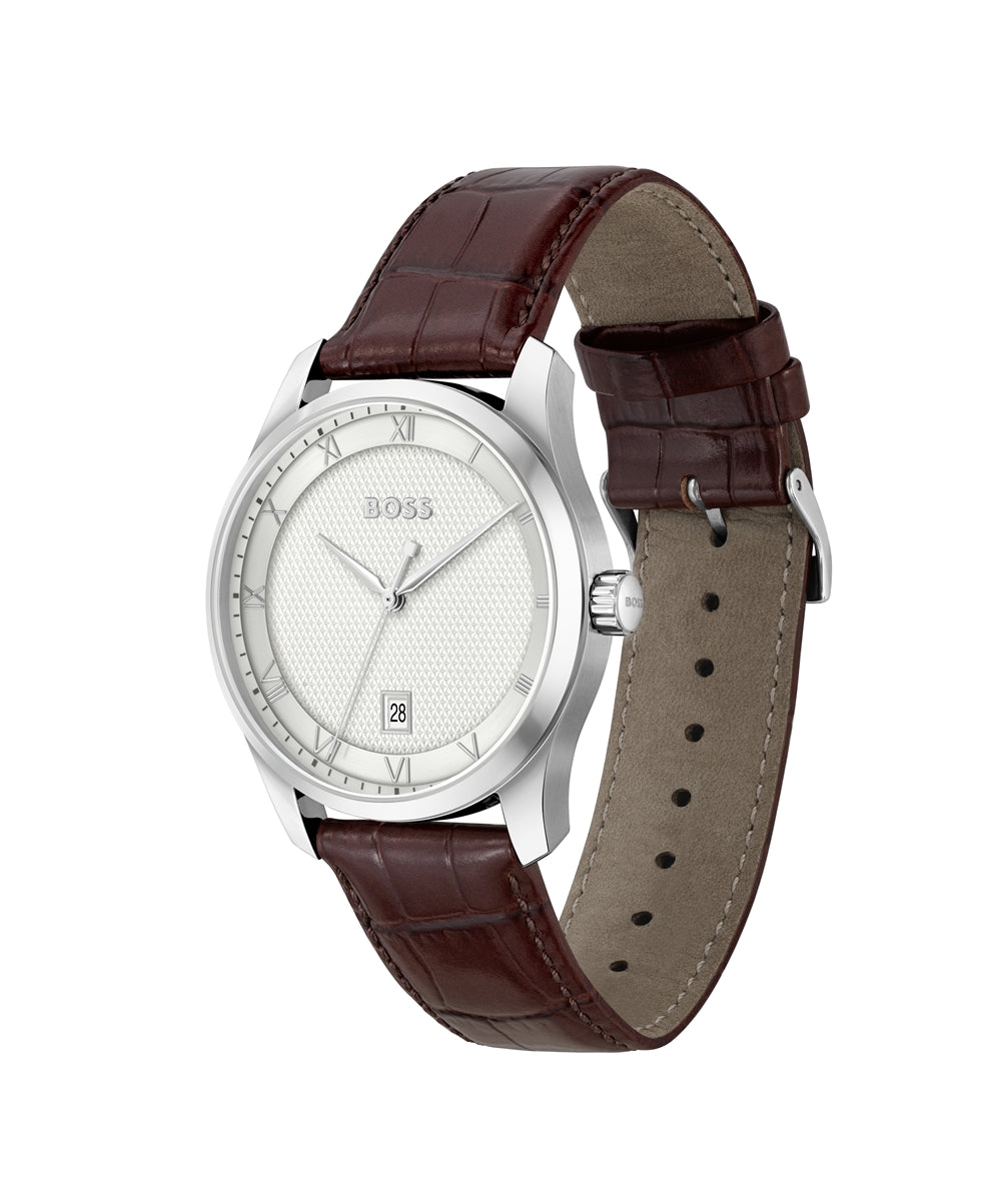 Boss Principle Brown Leather Watch
