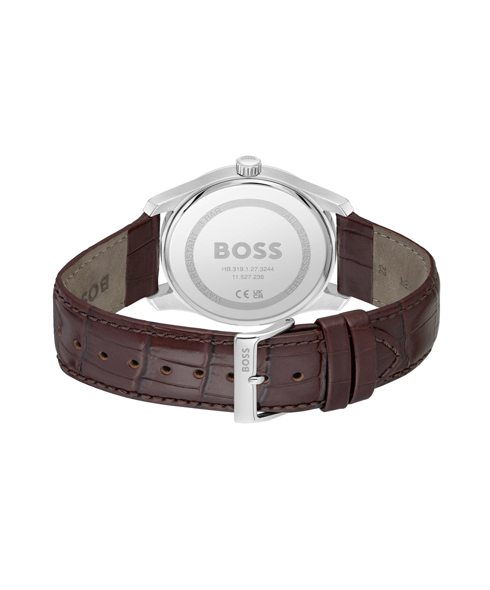 Boss Principle Brown Leather Watch