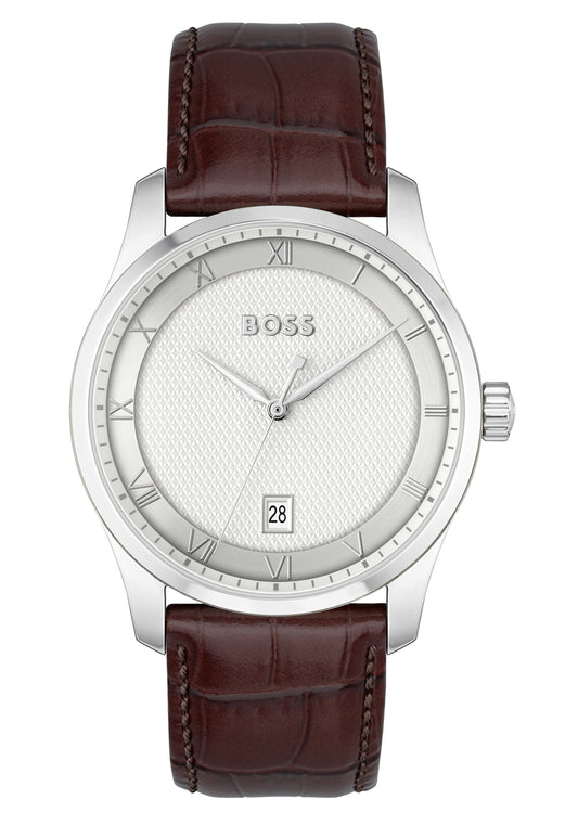 Boss Principle Brown Leather Watch