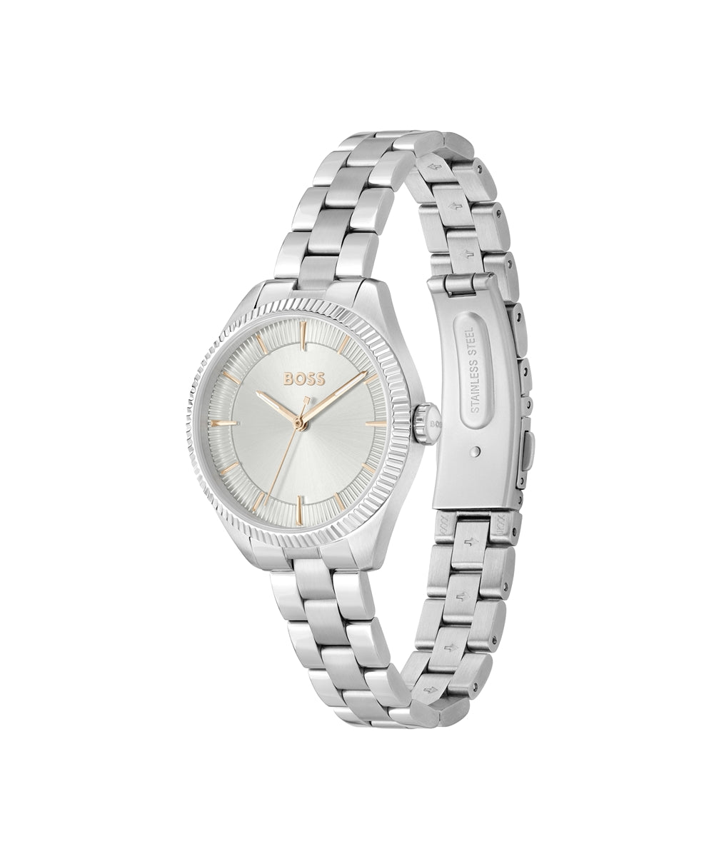 Boss Silver + Rose Gold Sage Watch