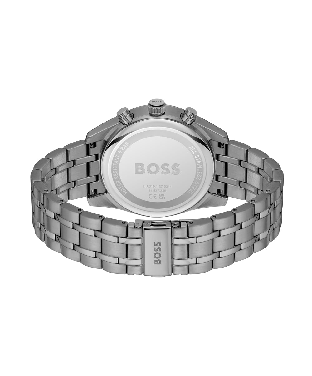 Boss Skytraveler Grey Chronograph Watch