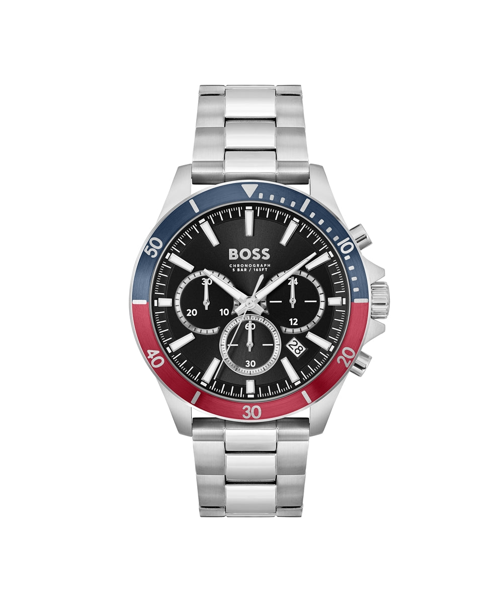 Boss Troper Red Blue Chronograph Watch